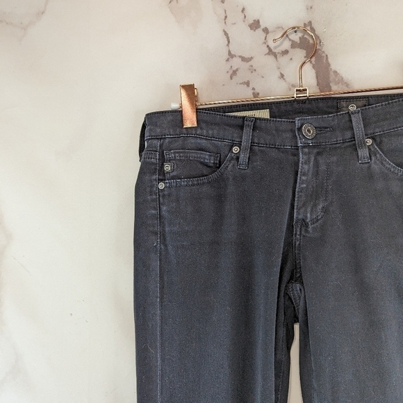 AG Adriano Goldschmied Pant Women 25 Black Stilt Cigarette Skinny Y2K Low Rise - Picture 2 of 11